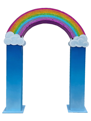 2.75 Metre Rainbow Archway Entrance Props, Prop Hire