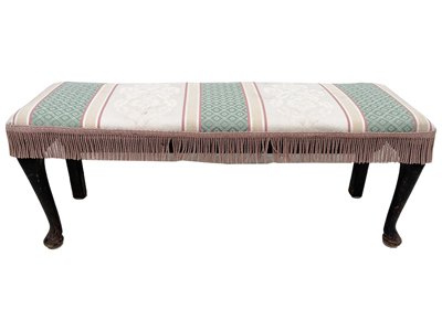 Low Period Upholstered Side Stool Bench Props, Prop Hire