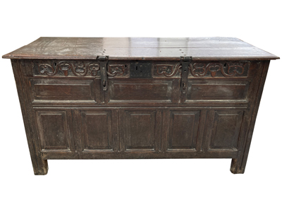 Ancient Medieval Hasped Sideboard Storage Chest Hand Carved Props, Prop Hire