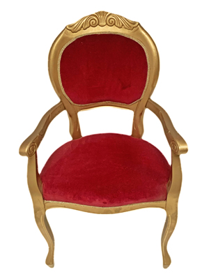 Burgundy Carver Chair Props, Prop Hire