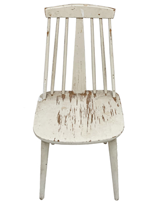Distressed White Wood Chair Props, Prop Hire