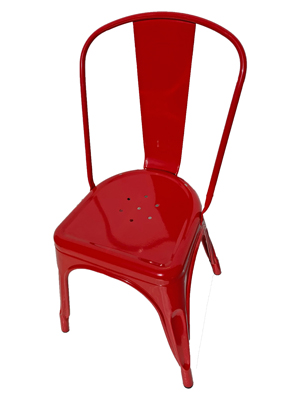 Industrial Metal Red Chairs Props, Prop Hire