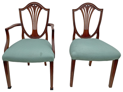 Mahogany Set of  Fine Dining Chairs(Set of  10) Props, Prop Hire