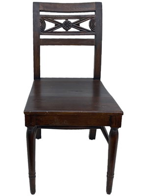 Carved Wood Dining Chairs Props, Prop Hire