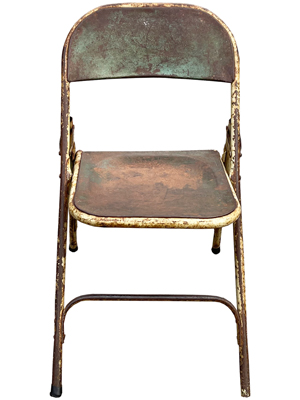 Retro Folding Industrial Chairs Props, Prop Hire