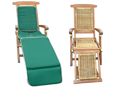 Hardwood Luxury Garden Recliner Seat Sunlounger Props, Prop Hire
