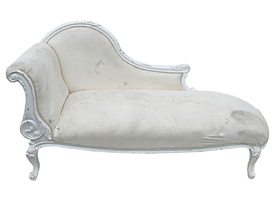 Corduroy Distressed Chaise Props, Prop Hire