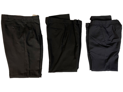 Black and Navy Period Suit Trousers Props, Prop Hire