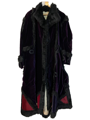 Royal Opera House Purple Tsarina Velvet and Fur Coat Props, Prop Hire