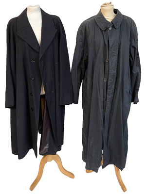 Single Breasted Daywear Blue Period Raincoats Props, Prop Hire