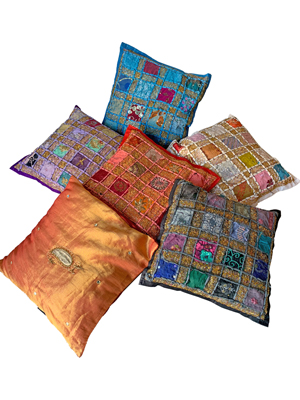 Embroidered Eastern and Indian Cushions Props, Prop Hire