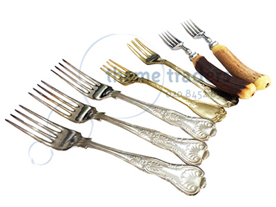 Assorted retro serving forks Props, Prop Hire