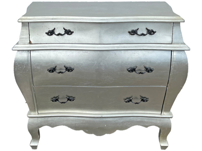 Silver Laquer Chest of Drawers Props, Prop Hire