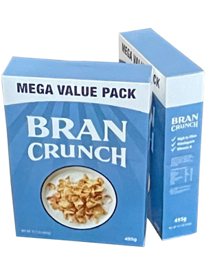 Unbranded Supermarket Products Bran Crunch Props, Prop Hire