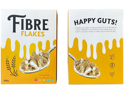 Fibre Flakes Supermarket Product Boxes Props, Prop Hire