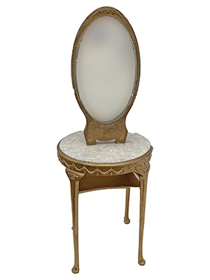 Gold Antique Dressing Table and Mirror Props, Prop Hire