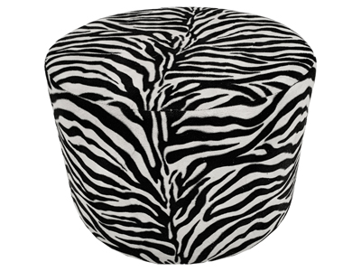 Zebra Pouffe Stool Props, Prop Hire