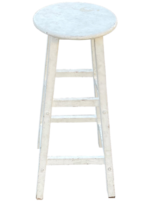 White Round and Square Top Stools Props, Prop Hire