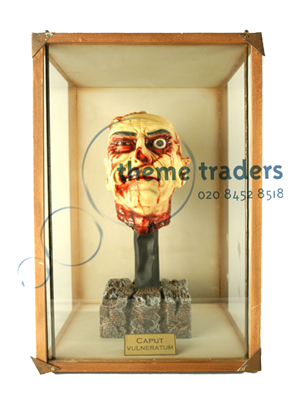 Zombie Head in Display Case Props, Prop Hire