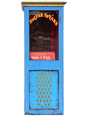 Human Zoltar Amusement Fortune Teller Props, Prop Hire