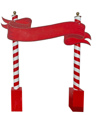 Candy Cane Archway Props, Prop Hire