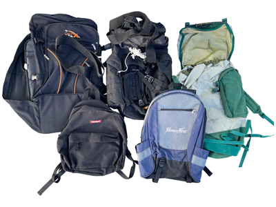 Rucksacks Props, Prop Hire