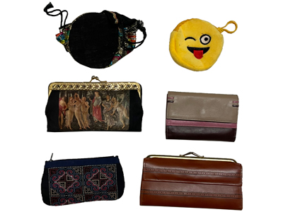 Womens Wallets Pouches Purses Props, Prop Hire