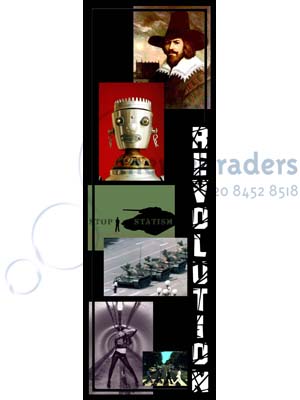 Miltary Revolution Banners Props, Prop Hire