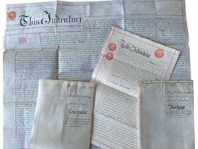 Ancient Documents Vellum Bank Mortgage Debenture Props, Prop Hire
