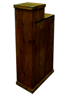 Rustic Wood Bar (end) Props, Prop Hire