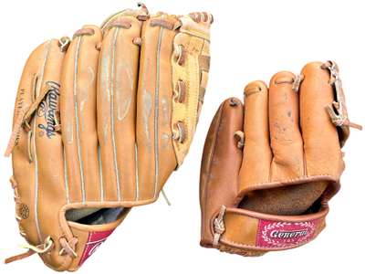 Rawlings and General Baseball Gloves Props, Prop Hire