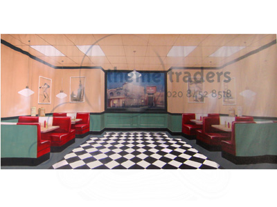 Diner Backdrop Props, Prop Hire