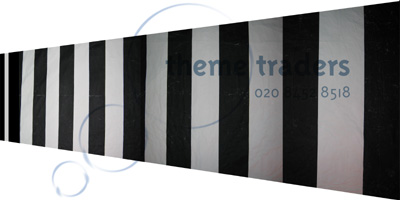 Black and White Optical Ceiling Backdrop Props, Prop Hire
