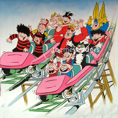 beano Cartoon Backdrop Props, Prop Hire