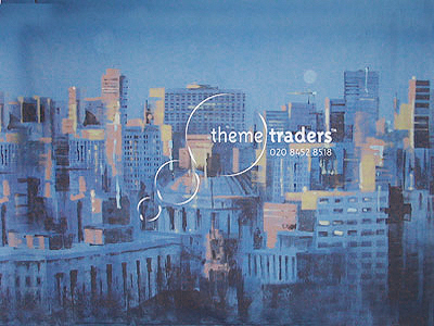 CIty Skyline Backdrop Props, Prop Hire