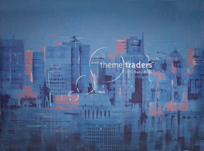 British CIty Skyline Backdrop Props, Prop Hire