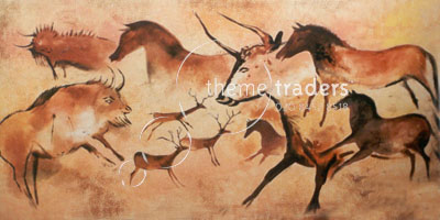 Cave Painting Backdrop Props, Prop Hire
