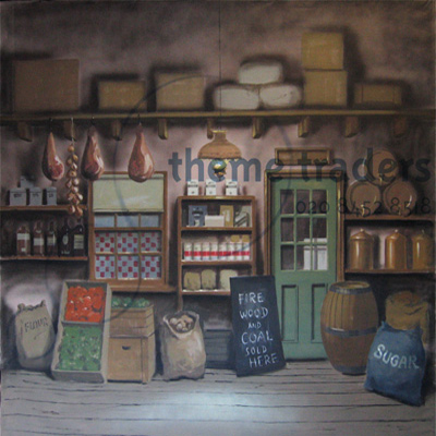 Grocery Store Backdrop Props, Prop Hire