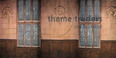Hall with Windows painted backdrop Props, Prop Hire