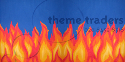 Hell Flames Backdrop Props, Prop Hire