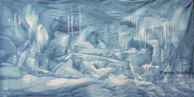 Backdrop Blue Ice Cave Props, Prop Hire