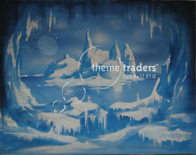 Blue Icy Cave Backdrop Props, Prop Hire