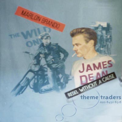 James Dean and Marlon Brando Backdrop Props, Prop Hire