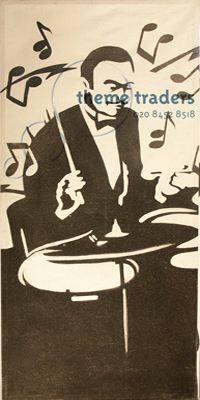 Jazz Drum Player 6 foot Painting Props, Prop Hire
