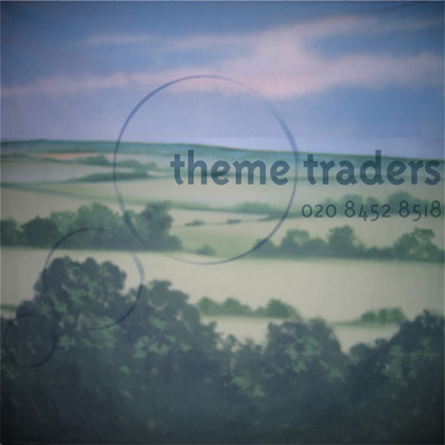 Countryside handpainted backdrop Props, Prop Hire
