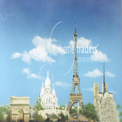 Paris Landmarks Backdrop Props, Prop Hire