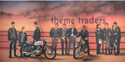 Rockers backdrop Props, Prop Hire