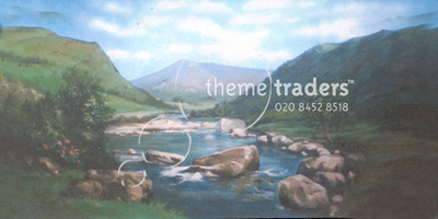 Rocky Stream backdrop Props, Prop Hire