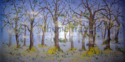 Winter Spooky Forest Backdrop Props, Prop Hire