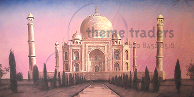 India Taj Mahal Backdrop Props, Prop Hire